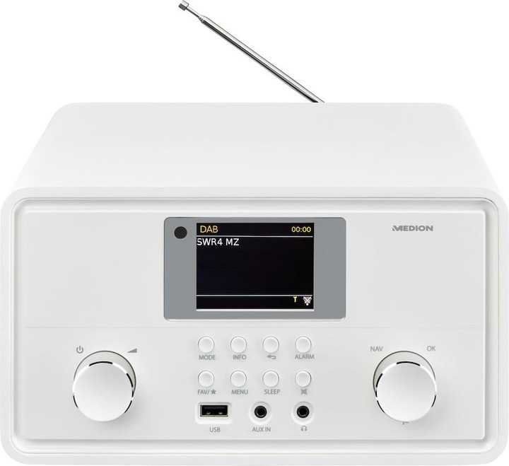 Produktbild Medion LIFE® P85027 STEREO INTERNETRADIO 7,1 cm (2,8") TFT-Display, 25.000+ Internetradiosender & zahlreic (DAB+, Internetradio, UKW, WLAN, Bluetooth)