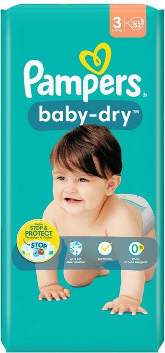 Produktbild Pampers Baby-Dry (Gr. 3, Tragepack, 52 Stück)