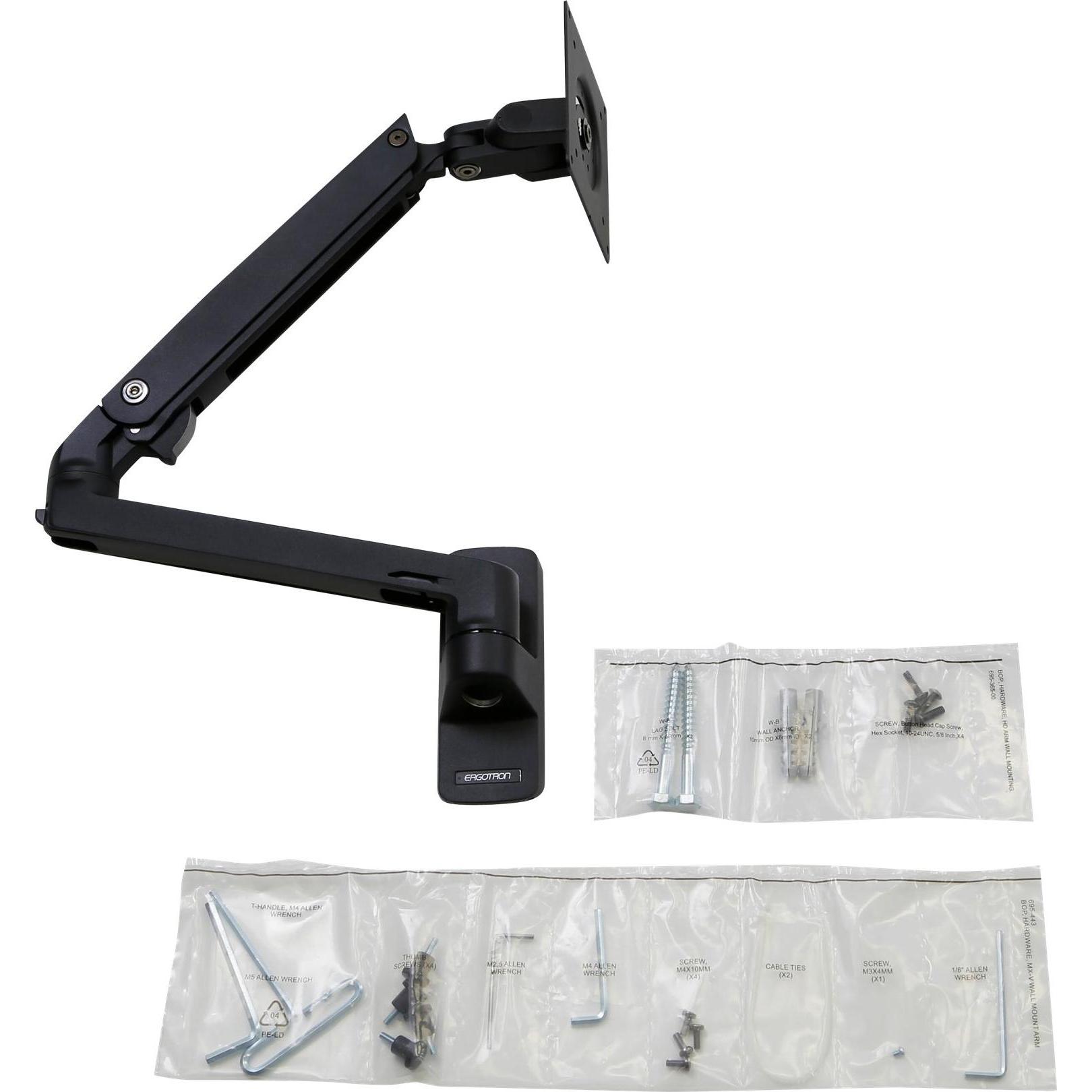 Thumbnail - Ergotron Mxv Wall Monitor Arm (Wand, 34"), Monitor Halterung, Schwarz