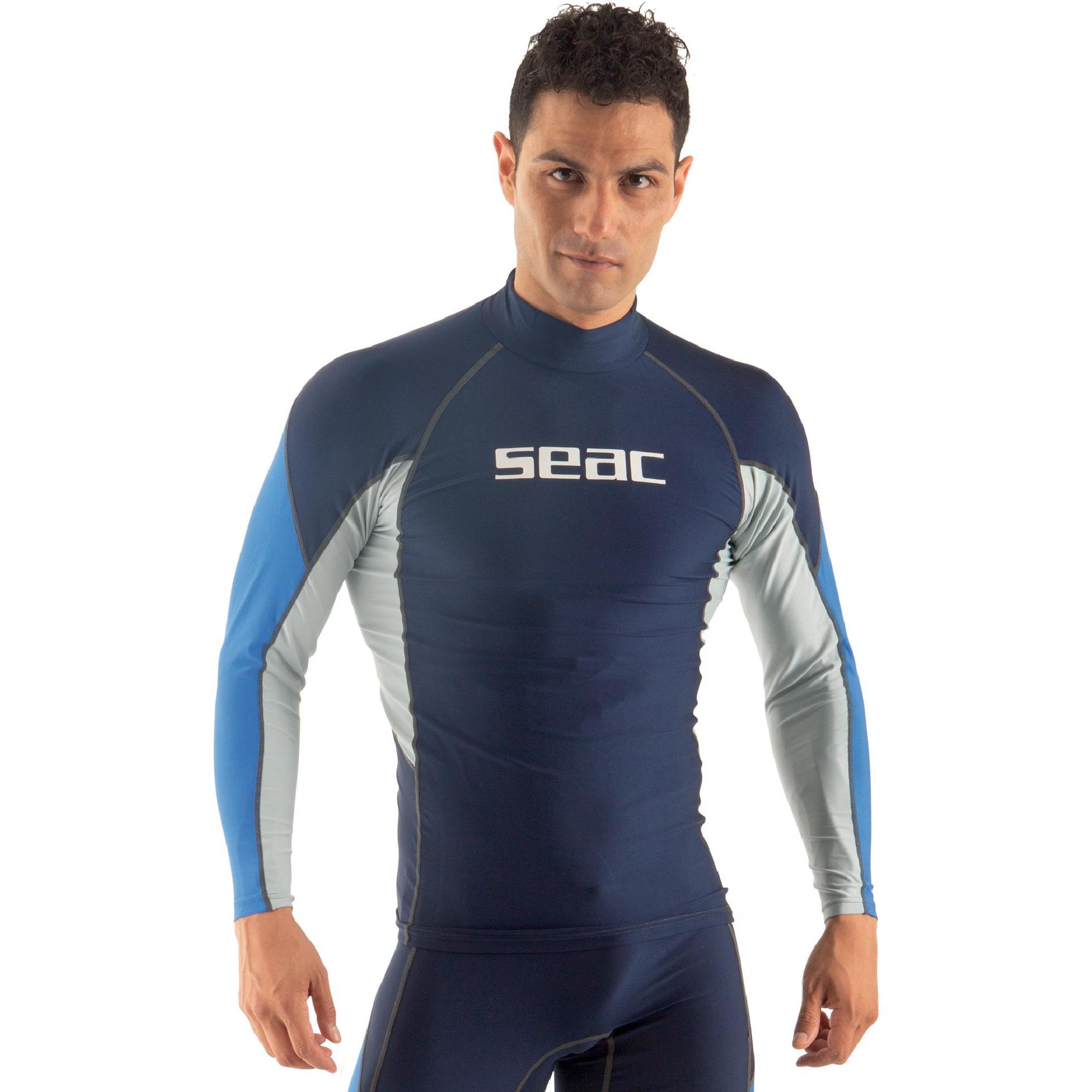 Seac, Herren, Badeshirt, Raa Lang Evo Herren, Blau, (4XL)