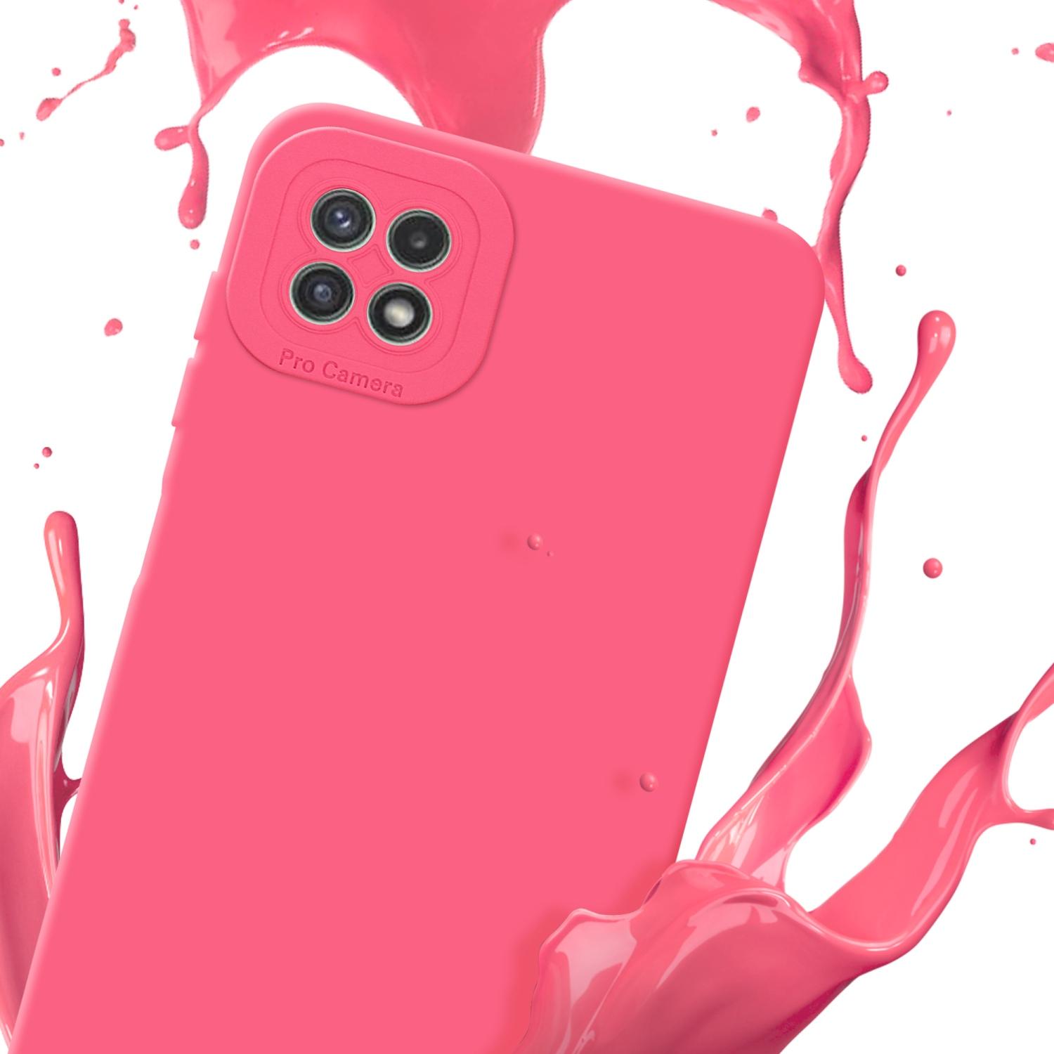 Thumbnail - Cadorabo Hülle für Samsung Galaxy A22 5G im TPU Fluid LM162 Style (Samsung Galaxy A22 5G), Smartphone Hülle, Rot