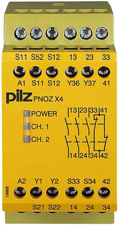 Image du produit Pilz GmbH & Co. KG Dispositif d'arrêt d'urgence PNOZ X4 230VAC 3n/o 1n/c