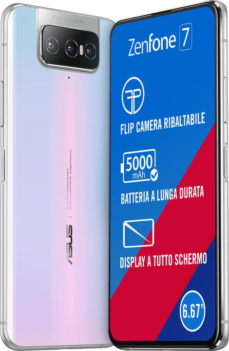 Produktbild ASUS Zenfone 7 (128 GB, Pastel White, 6.67", Dual SIM, 5G)