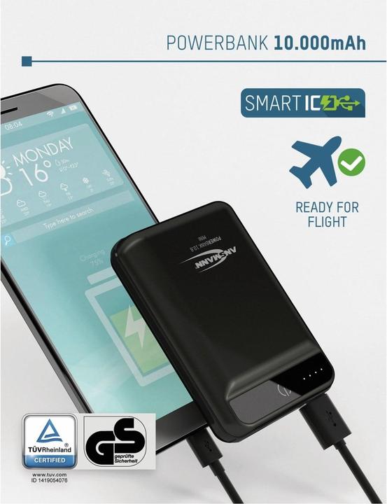 Produktbild Ansmann 10.8 mini (10000 mAh, 12 W, 37 Wh)