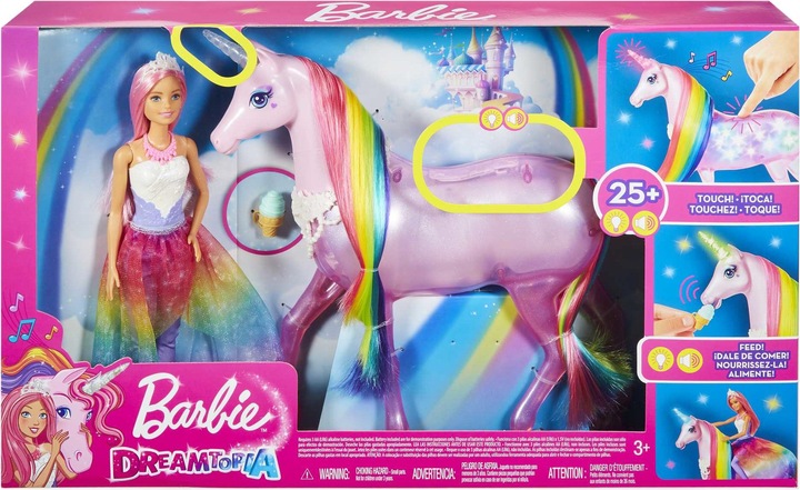 Image du produit Barbie Licorne Lumières Magiques - Poupée Mannequin - 3 ans et +