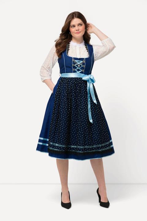 Produktbild Ulla Popken Dirndl, Herzen, Zierkette, Carree-Ausschnitt, ärmellos (44)