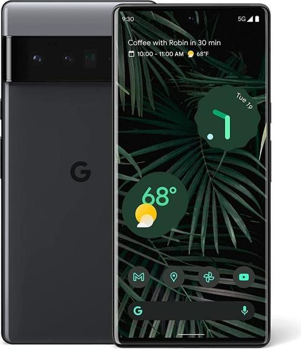 Produktbild Google Pixel 6 (128 GB, Stormy Black, 6.40", SIM + eSIM, 50 Mpx, 5G)