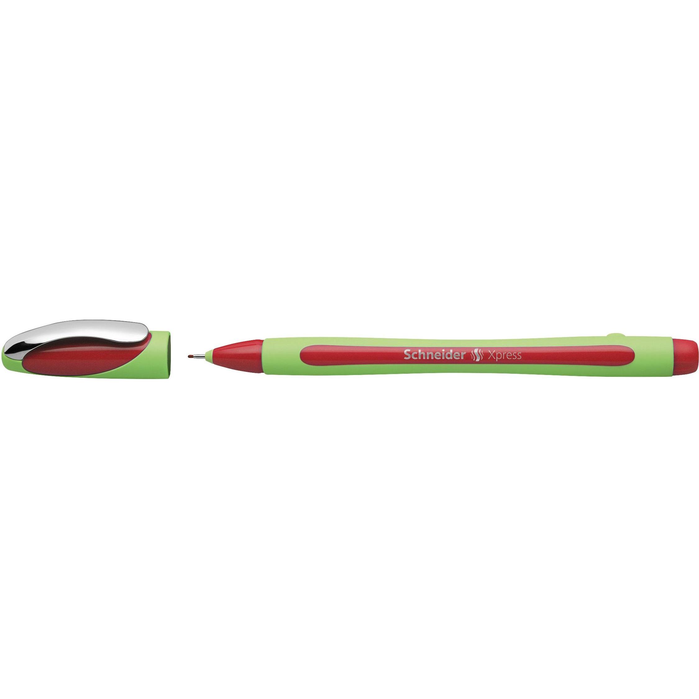 10x Schneider, Schreibstifte, Fineliner Xpress (Rot, 1 x)