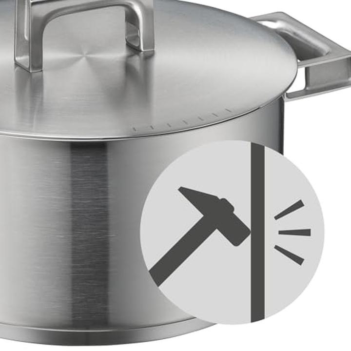 Image du produit WMF Ultimate Cool+ Casserole avec couvercle, 24 cm (24 cm, Casserole, Acier inoxydable)