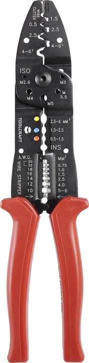 Produktbild Toolcraft Multifunktionale Abisolierzange 8-in-1 mit Drahtschneider und Crimpzange (245 mm)