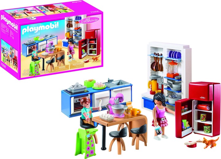 Produktbild Playmobil Familienküche (70206, Playmobil Dollhouse)
