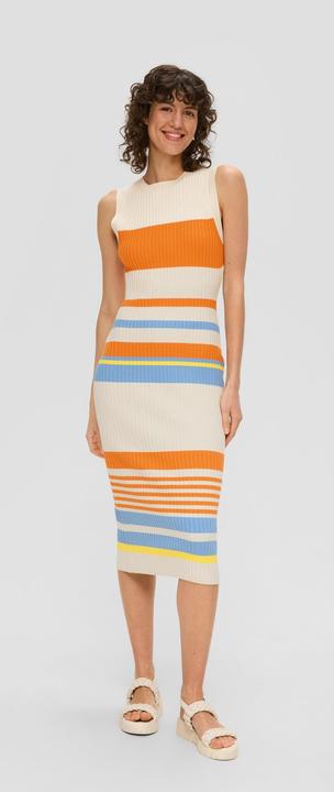 Image du produit s.Oliver Kleid Gestreiftes Maxikleid mit geschlitztem Saum (48)