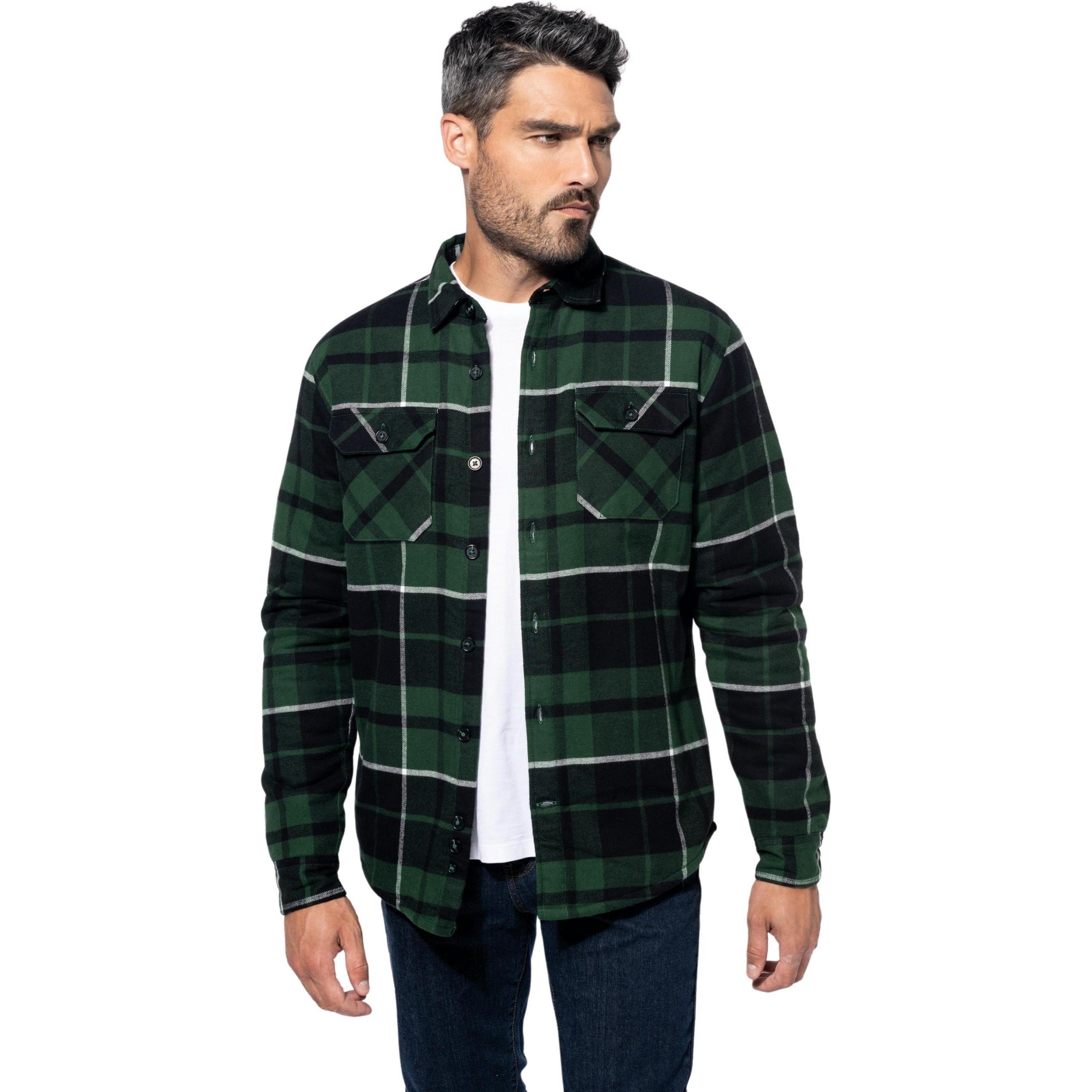 Kariban, Herren, Hemd, Sherpa, Grün, (3XL)