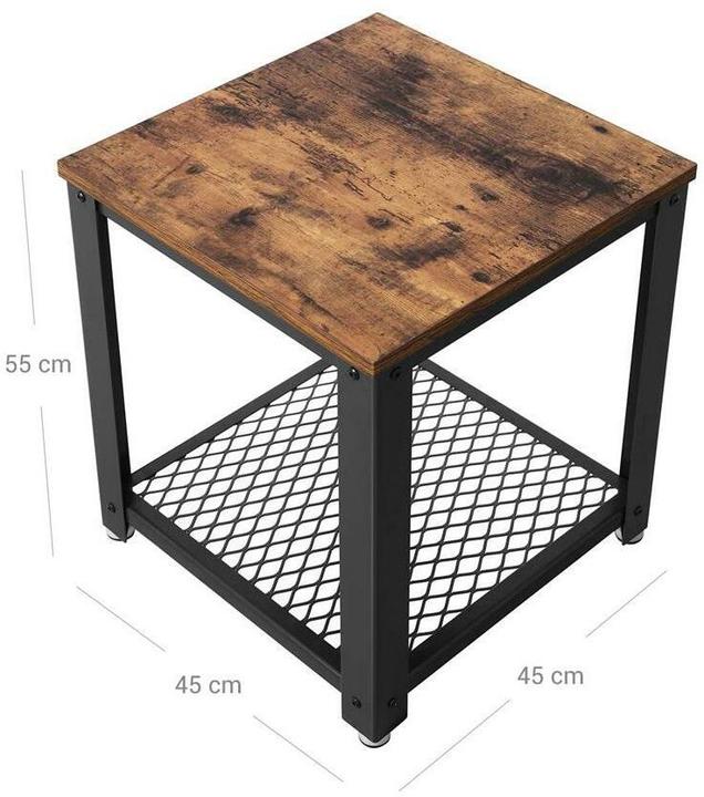 Immagine prodotto Vasagle Tavolino marrone, nero 40,0 x 40,0 x 50,0 cm (45 x 55 cm)
