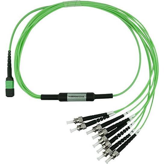 BlueOptics LWL MTP/4xST Breakout Kabel OM5 15 Meter (15 m), Netzwerkkabel