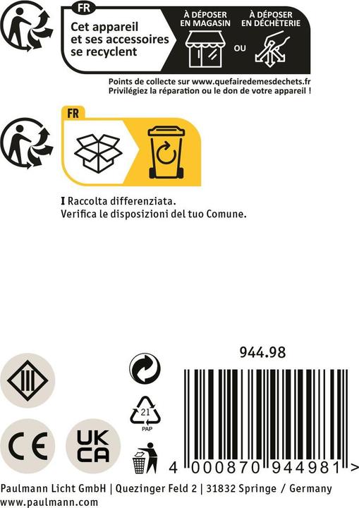 Image du produit Paulmann Boîte de connexion Outdoor Plug & Shine Loxone