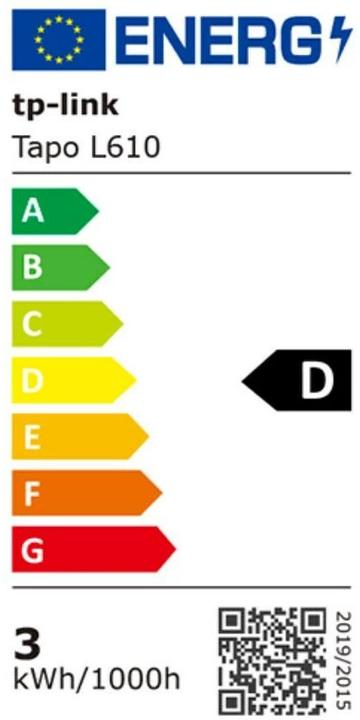 Energie-Label TP-Link Tapo L610 (1-pack) (GU10, 350 lm, 1x)