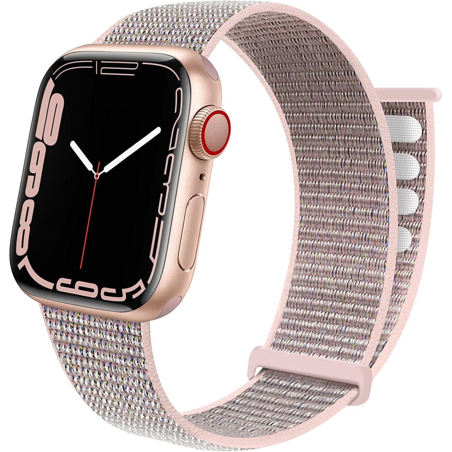 Strap-it Armband (Nylon, Apple Watch), Uhrenarmband, Rosa