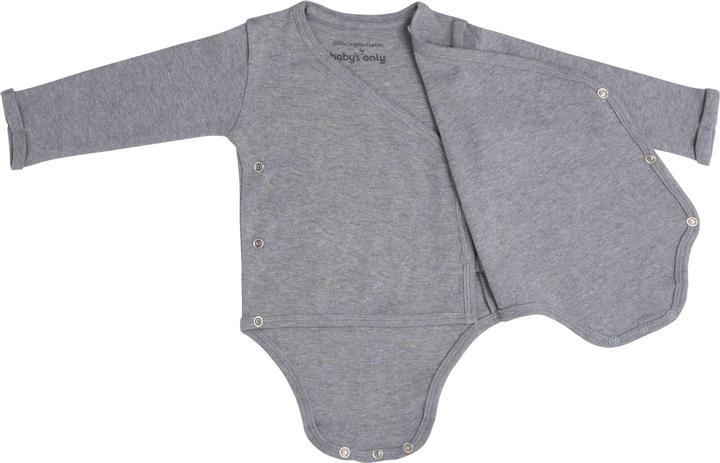Actual product image Baby's only Baby bodysuit long sleeves melange grey - 50 (50)
