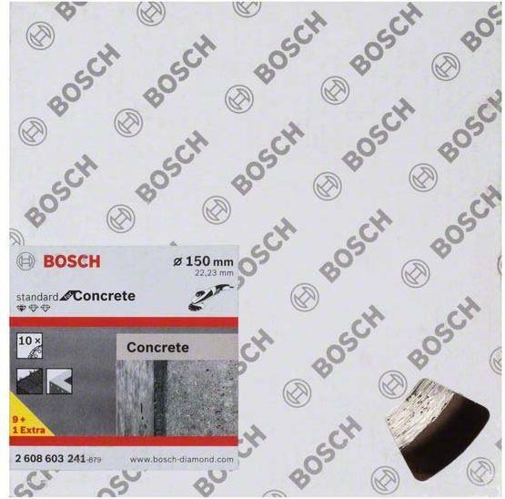 Immagine prodotto Bosch Professional Zubehör Lama diamantata Standard per calcestruzzo, 150 x 22,23 x 2 x 10 mm, confezione da 10 pz.