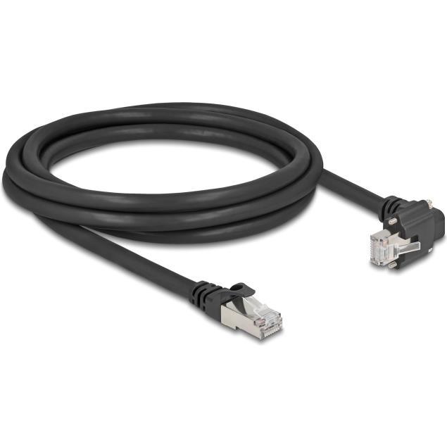 Thumbnail - Delock 80922 - Patchkabel Cat.6, S/FTP, 1m, schwarz (S/FTP, CAT6, 2 m), Netzwerkkabel