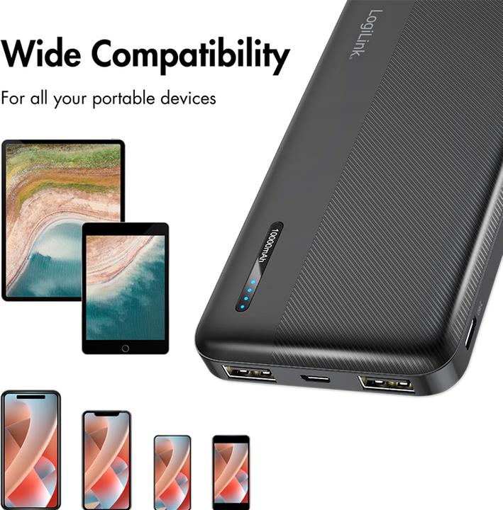 Immagine prodotto LogiLink PA0338RF (10000 mAh, 12 W, 12 Wh)