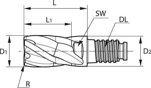 Image du produit Haimer DUO-LOCK MILL Power Series HPCnon revêtu