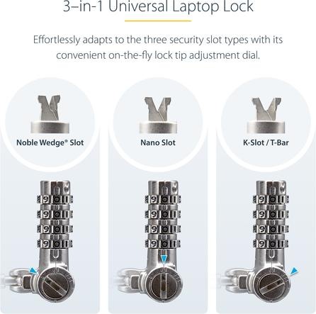 Produktbild StarTech UNIVERSAL LAPTOP LOCK 3-IN-1