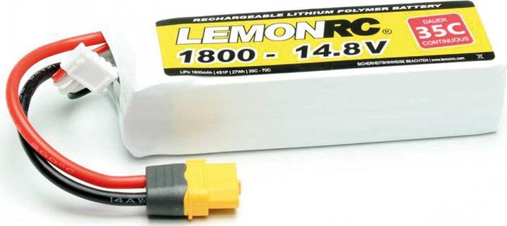 Actual product image Pichler LEMONRC XT 1800 - 14.8V (35C) Lipo Battery (14.80 V, 1800 mAh)