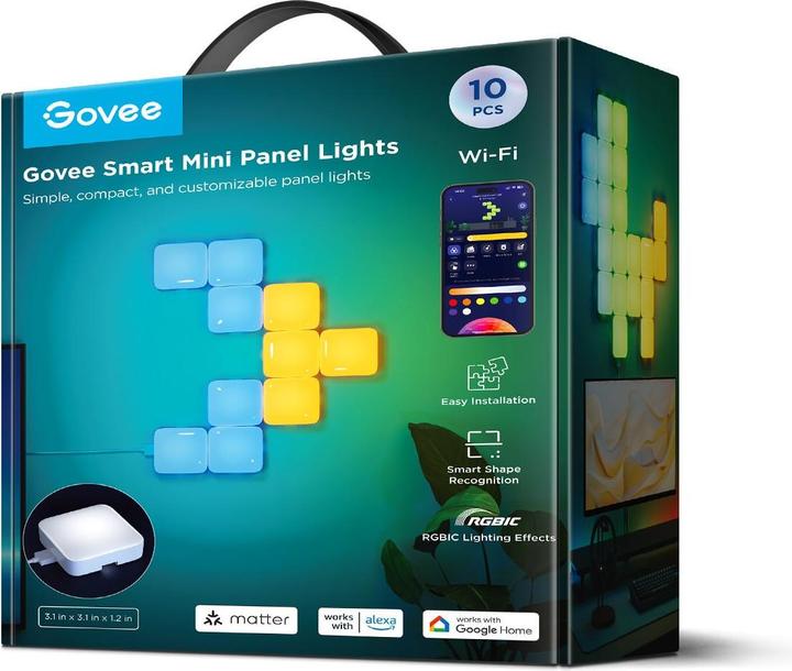 Produktbild Govee Mini Leuchtpaneele RGBIC-Segmentfarben