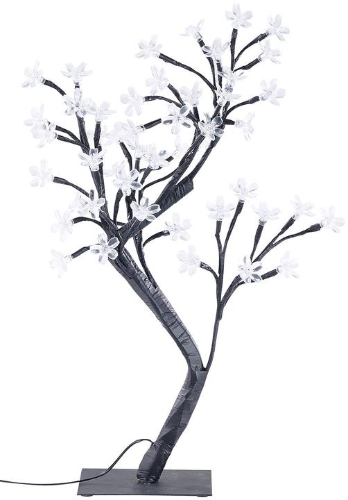 Lunartec Arbre lumineux LED avec 48 fleurs lumineuses et base, 45 cm