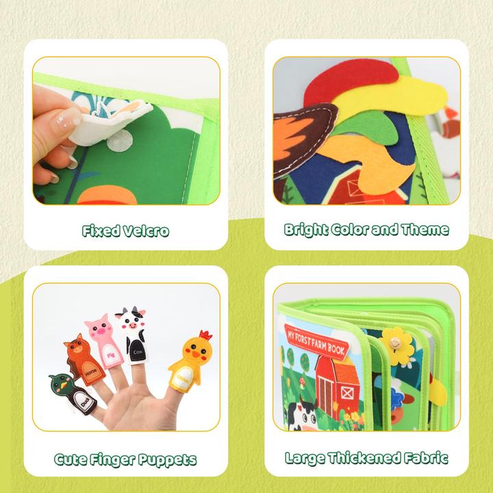 Produktbild Activity Board Busy Board von 1 2 Jahren, Baby Spielzeug Filz Buch Bauernhof Aktivität Busy Book, Aktivität für