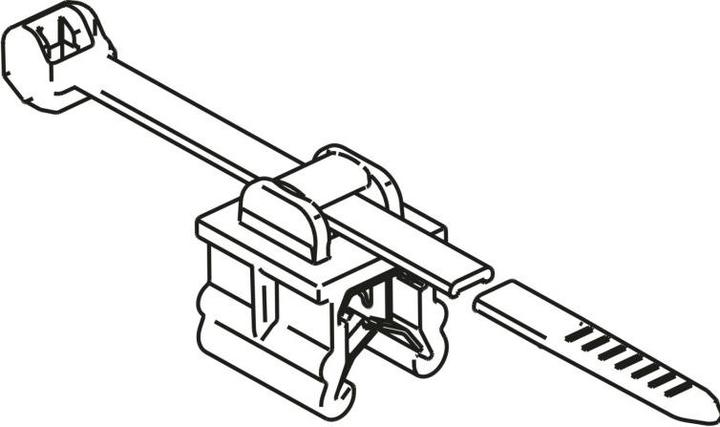 Actual product image HellermannTyton Edge Clip 200x4.6mm Front Ent Pnel 3-6mm (Fixing loops, 200 mm, 500 pcs.)