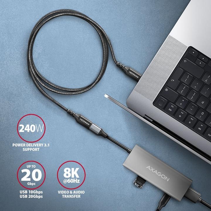 Immagine prodotto Axagon USB C - USB C (0.50 m, USB 3.2 Gen 2x2, 240 W)