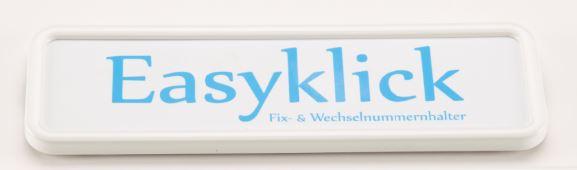 Produktbild Basf EasyKlick Nummernrahmen Langformat/Hochformat 8x30 NUR Vorne weiss glanz (Front, Langformat)