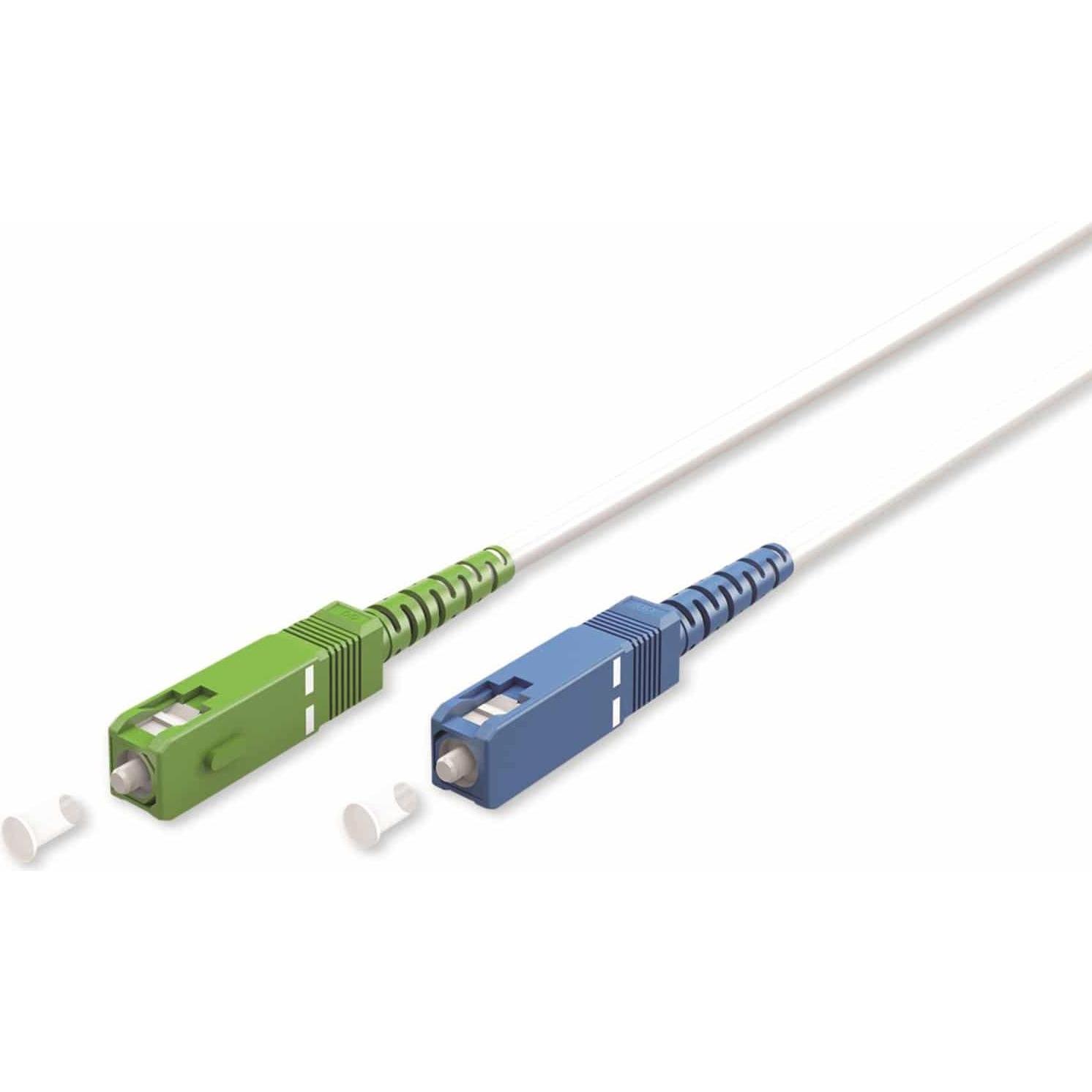 Goobay Glasfaserkabel FTTH, Singlemode OS2 White, weiss Simplex, 30 m (S/UTP, CAT6e, 30 m), Netzwerkkabel