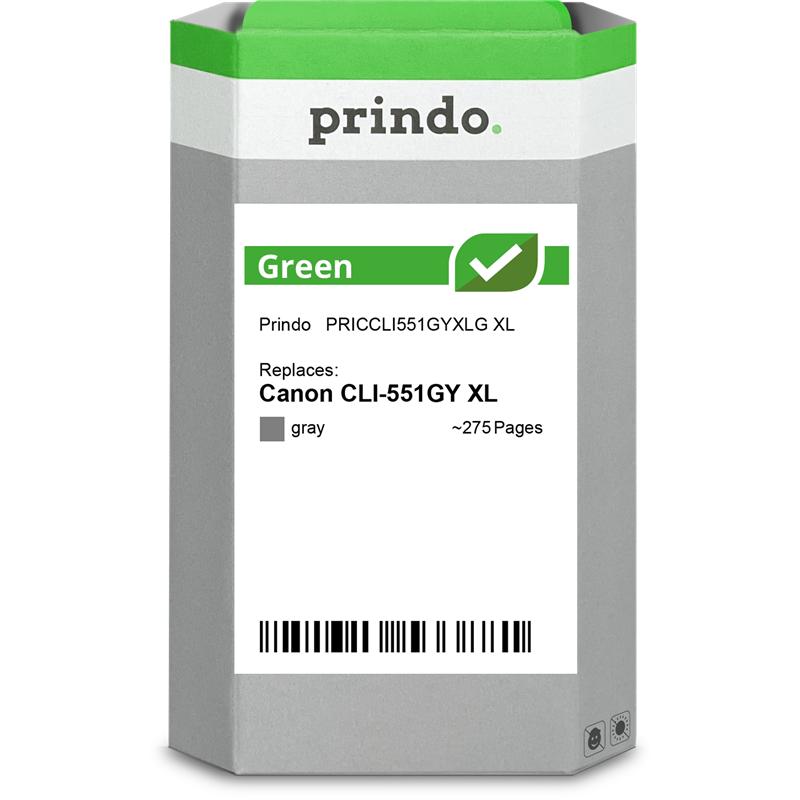 Prindo, Cartucce, Green XL Gris Cartouche d'encre PRICCLI551GYXLG