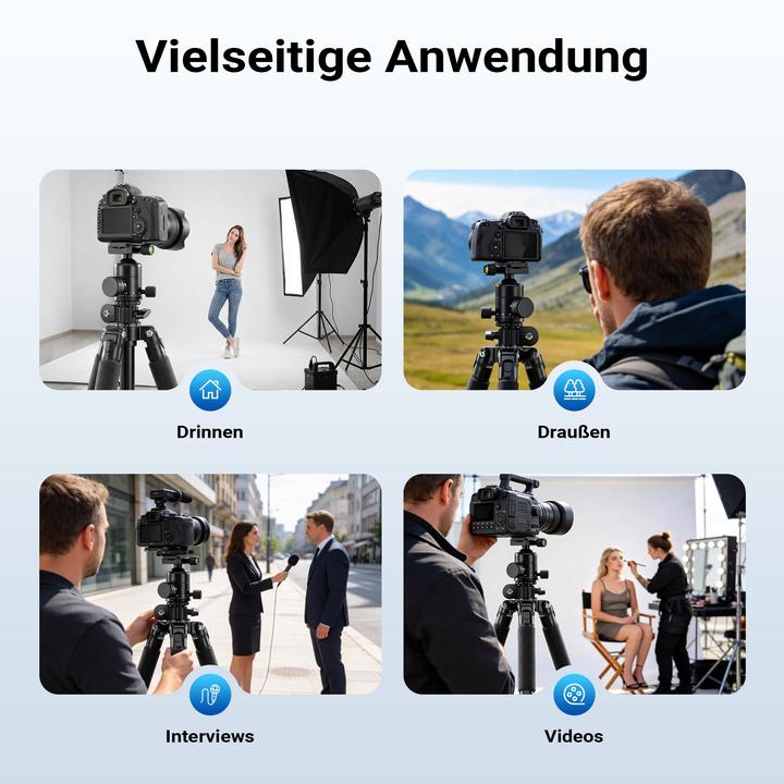Produktbild mantona Kodiak L 284 + Onyx 8 Kugelkopf Set Stativkopf Fotostativ Aluminium (Kunststoff, Metall)