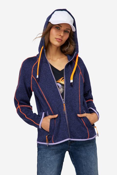 Produktbild Laurasøn Strickfleece-Jacke, Kapuze, Zipper, Langarm, OEKO-TEX (M)