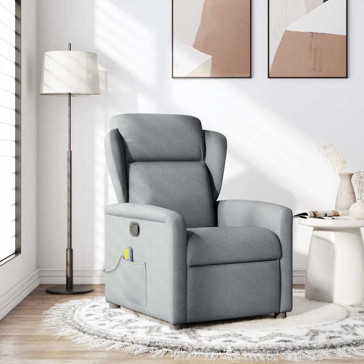 Immagine prodotto VidaXL Sedia da massaggio in tessuto grigio chiaro