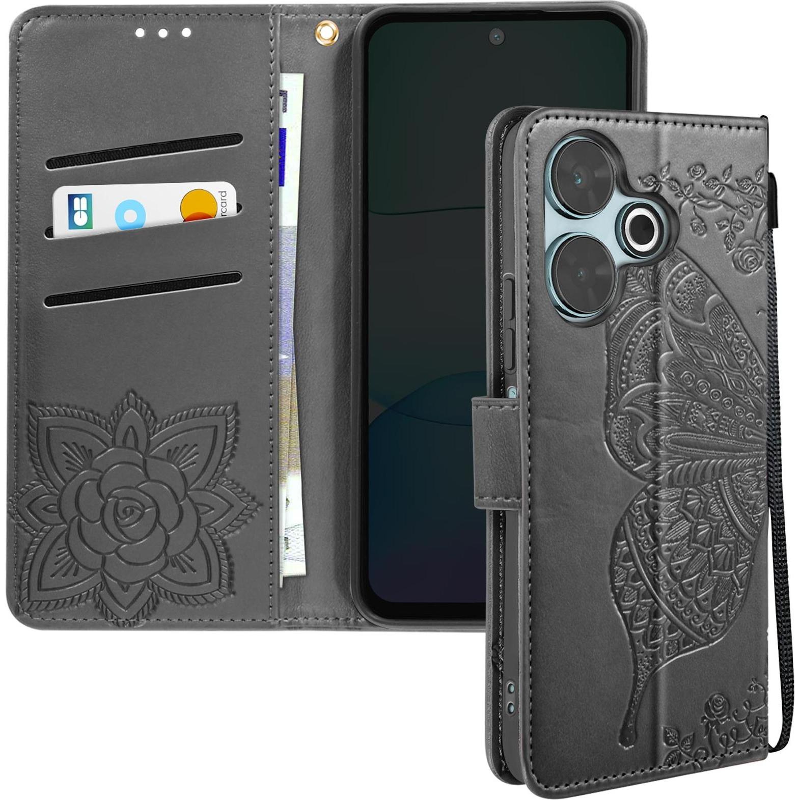 Thumbnail - Avizar Garden Wings Edition Case Series (Xiaomi Redmi 13), Smartphone Hülle, Schwarz