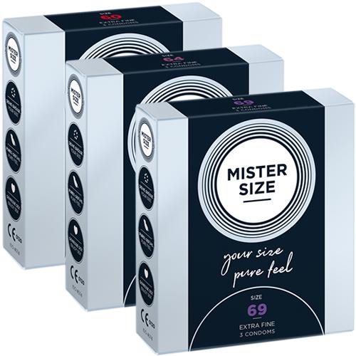 Actual product image Mister Size XXL" trial pack (60mm, 64mm, 69mm) 3 x 3 condoms to try on and test out (9 pcs.)