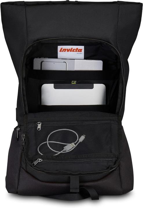 Produktbild Invicta Akt Falten Akt Falten Rucksack für Erwachsene, Unisex, Schwarz, Einheitsgrösse, Geschäftlich (24 l)