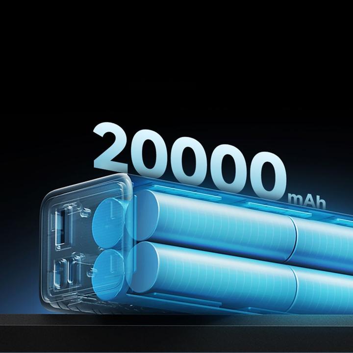 Immagine prodotto Cuktech Powerbank CUKP200XGLGR 100W 20000mAh 2 x USB-C 1 x USB-A - grau (20000 mAh, 100 W)