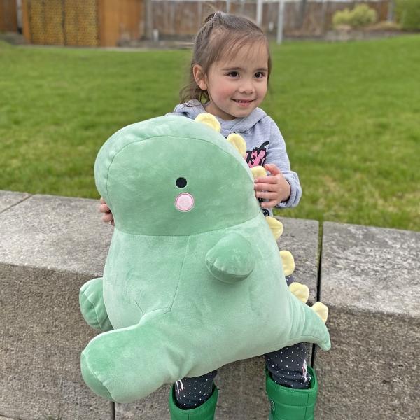 Actual product image Kögler Super soft plush dino, green, 40x34x34 cm (40 cm)