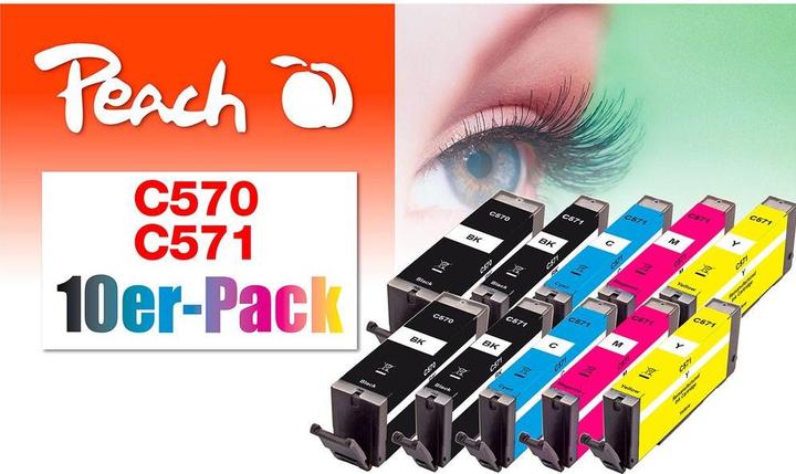 Image du produit Peach PGI-570, CLI-571 10-pack (C, M, Y)