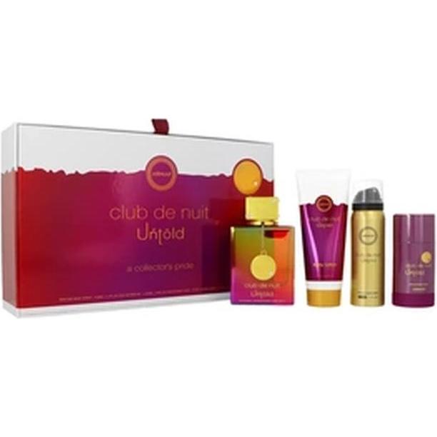 Armaf, Set regalo bellezza, Club De Nuit Untold - EDP 105 ml + latte corpo 100 ml + deodorante solido 75 g + spray corpo 50 (Set di profumi)