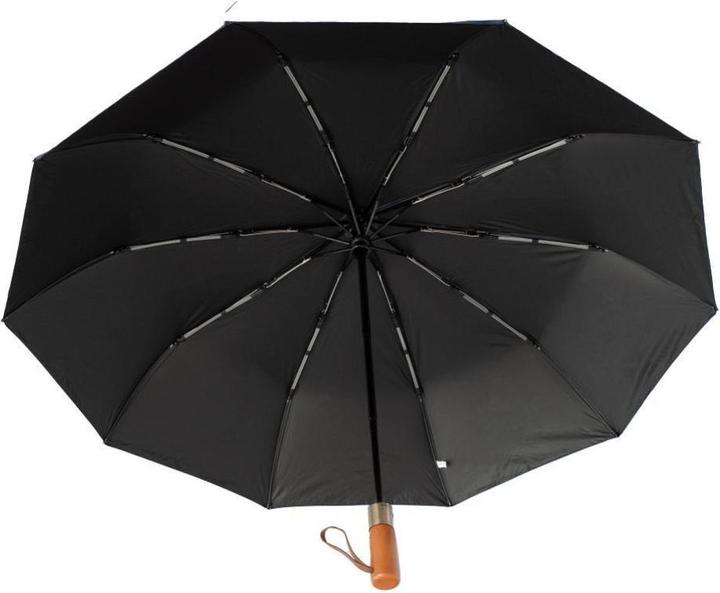 Actual product image OEM Consumer electronics Automatic foldable umbrella with wood handle 10-ribs XXL 115 cm black