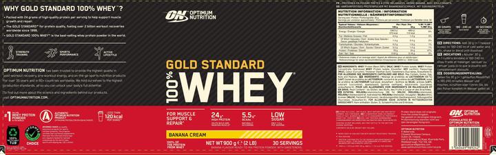 Valori nutrizionali e ingredienti Optimum Nutrition Gold Standard 100% Whey (Banana, 1 pz., 896 g)
