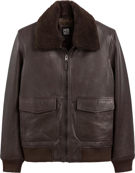 Image du produit La Redoute Collections Veste en cuir style bomber (M)